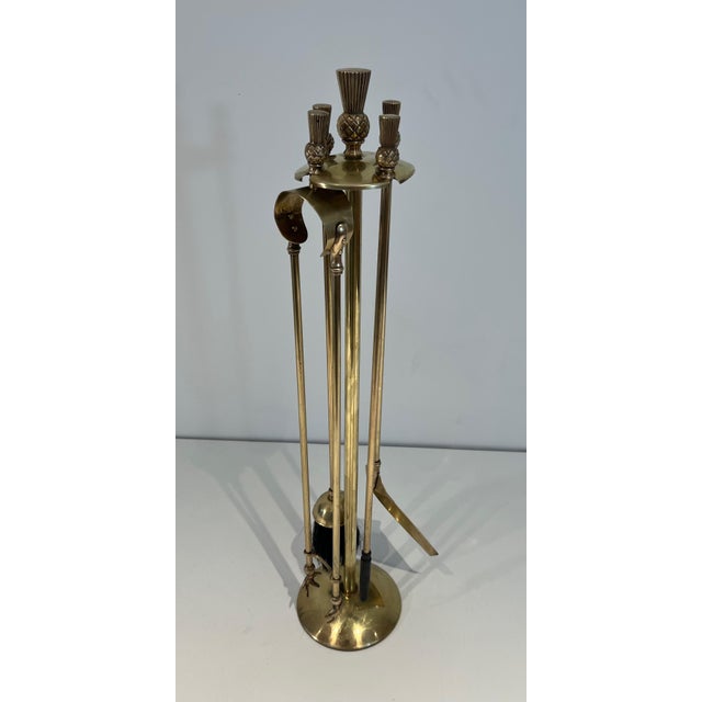 Pineapple Brass Fireplace Tools For Sale - Image 12 of 12