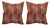 Transitional Stereo Brick 22x22 Pillow, A Pair For Sale - Image 3 of 3