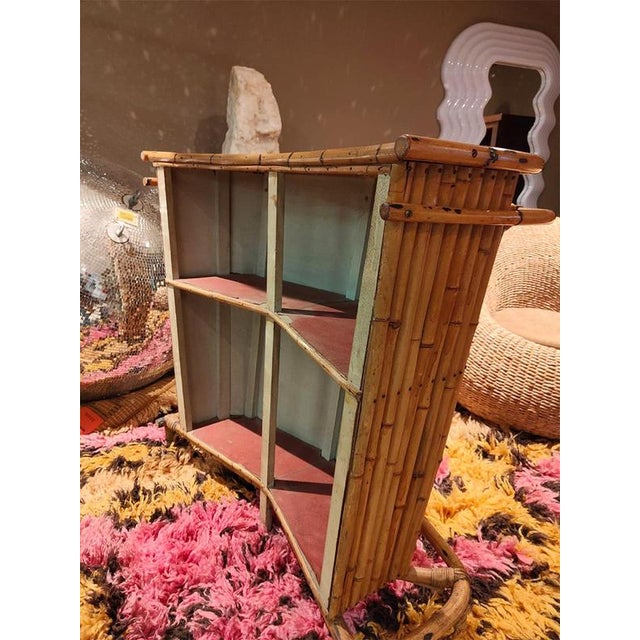 Vintage Bamboo Rattan Cocktail Bar, 1970s For Sale - Image 6 of 7