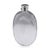 19th Century Victorian silver and cut glass spirit flask, unusually large, of rounded oval form, with a plain hinged and...