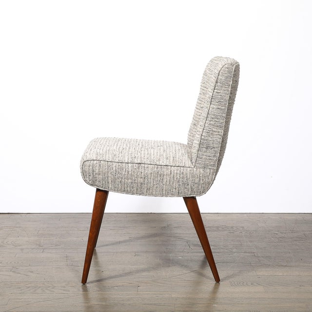 Set of 6 Mid-Century Modern Walnut Cutout Back Arm & Side Chairs by Paul Frankl For Sale In New York - Image 6 of 17