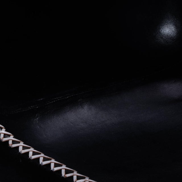 Black Inland Leather Side Chair, Black For Sale - Image 8 of 8