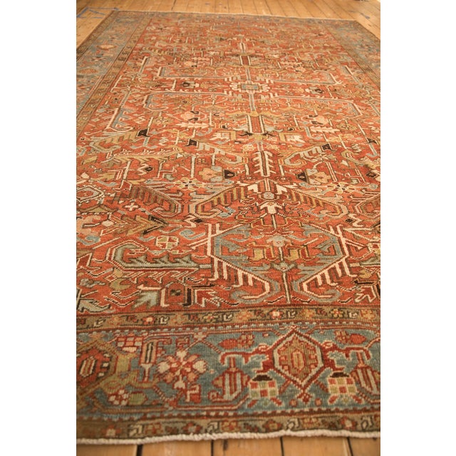 Brick Red Vintage Heriz Carpet - 7'10" x 11' For Sale - Image 8 of 13