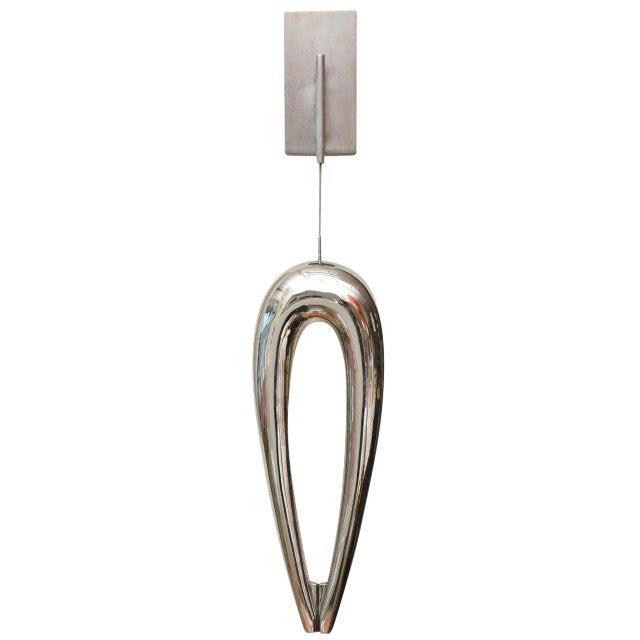 Modernist Limited Edition Suspended Wall Sculpture in Stainless Steel by Jim Martin For Sale