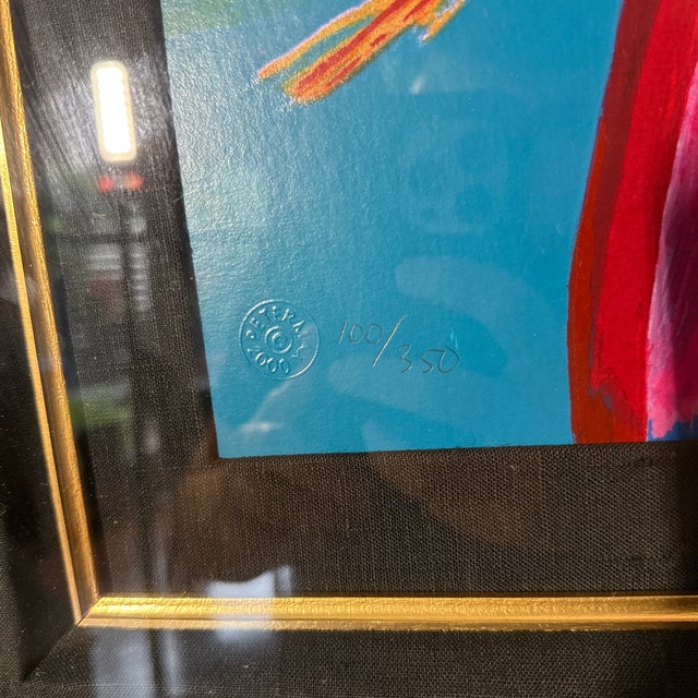 Mid-Century Modern Peter Max "Angel With Heart" Serigraph Numbered and Signed For Sale - Image 3 of 11