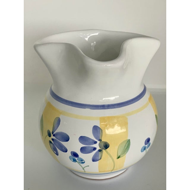 Early 21st Century Italian Early 21st Century 'Zafferano' by Caleca, Petite Hand-Painted Pottery Pitcher For Sale - Image 5 of 10