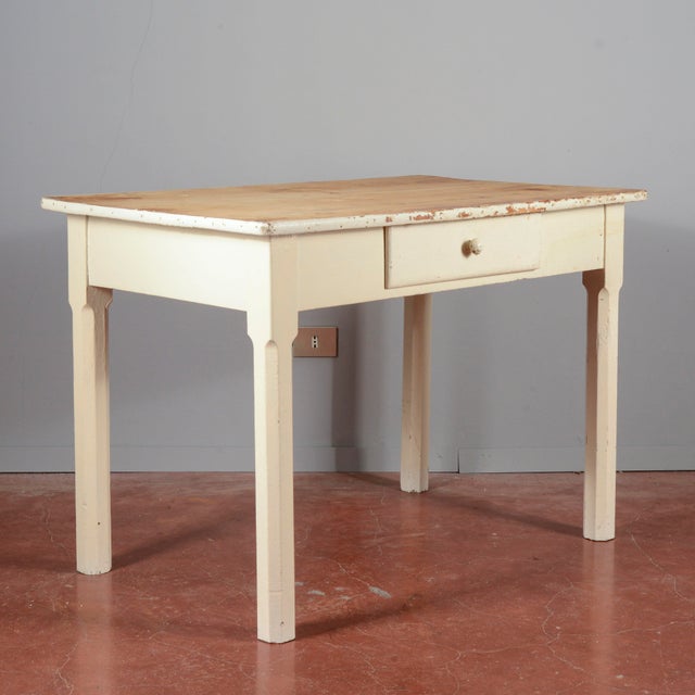 Painted Fir Kitchen Table, Early 1900s For Sale - Image 14 of 18