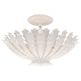 AERIN for Visual Comfort Signature Hampton Mini Chandelier in Plaster White For Sale