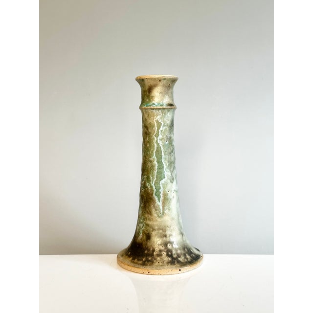 Studio Ceramic Candlestick with Organic Glaze, Denmark, 1970s For Sale - Image 15 of 15