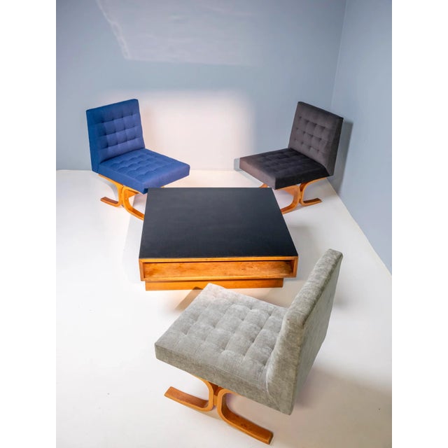 Textile Lounge Chair by Ludvik Volak for Drevopodnik Holesov, 1977 For Sale - Image 7 of 10