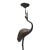 Black Vintage MCM Cast Iron Crane Heron Candlestick Holders Turtle Base Japan Pair For Sale - Image 8 of 18