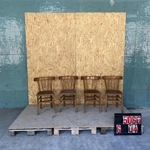 Flat Front Farmhouse Dining Chairs, 1950s, Set of 4 For Sale - Image 3 of 3