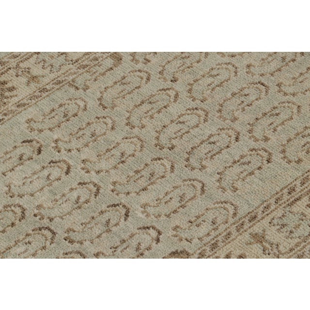 Tribal Rug & Kilim’sTribal Style Runner in Blue With Beige-Brown Paisley Patterns For Sale - Image 3 of 7