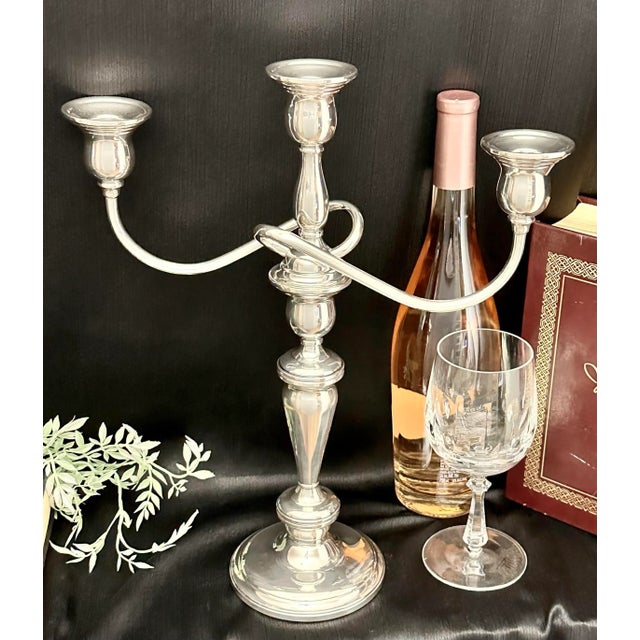English Vintage Sterling Silver Lord Saybrook Twisted Branch Candelabra For Sale - Image 3 of 11