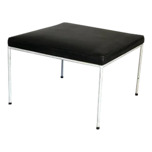 Early Paul McCobb Model 1305 Mid Century Upholstered Wrought Iron Stool/Ottoman, Circa 50s