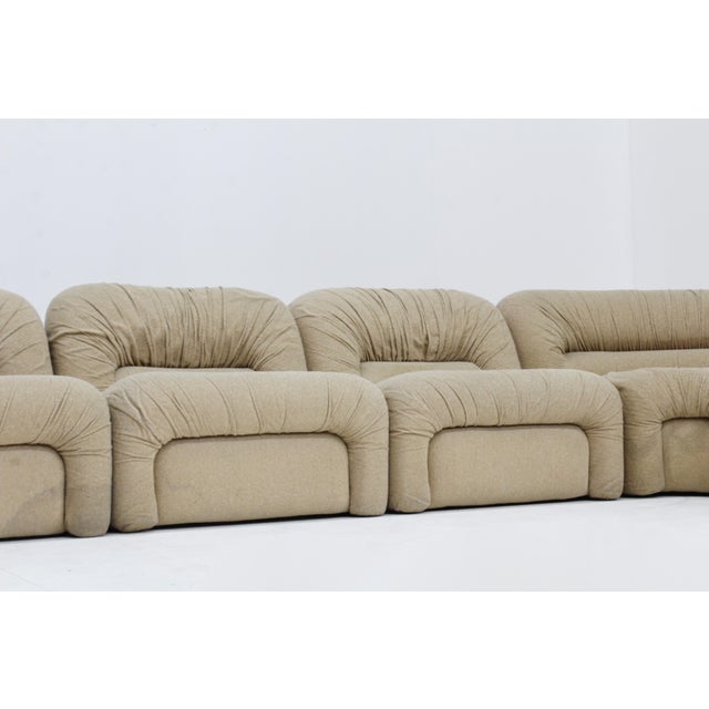 Vintage Italian Curved Modular Sofa, 1970s, Set of 5 For Sale - Image 4 of 11