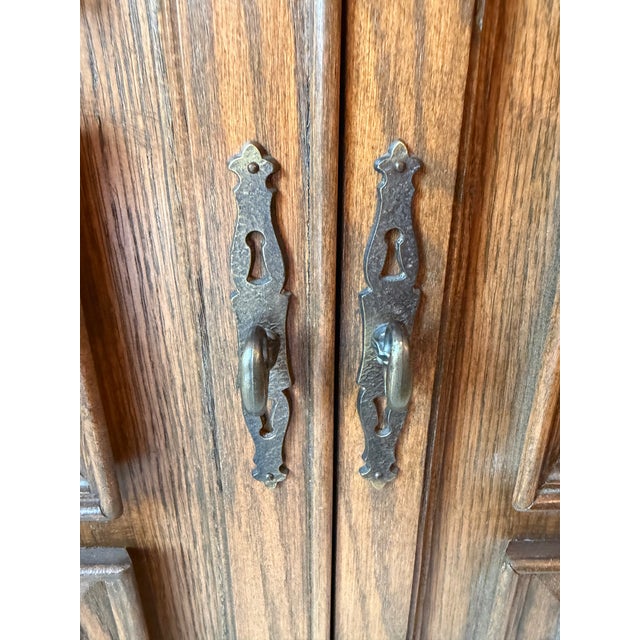 Vintage Romweber Viking Oak Zodiac Console Cabinet For Sale In Chicago - Image 6 of 10