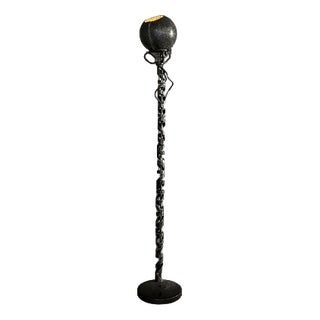 Arts & Crafts French Handmade Sculptural Floor Lamp For Sale