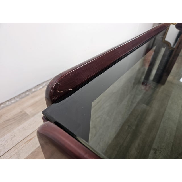 Coffee Table with Smoked Glass attributed to Afra and Tobia Scarpa for Cassina, 1960s For Sale - Image 13 of 18