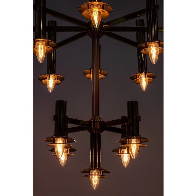 Chandelier by Holger Johansson for Westal, 1970s For Sale - Image 13 of 14
