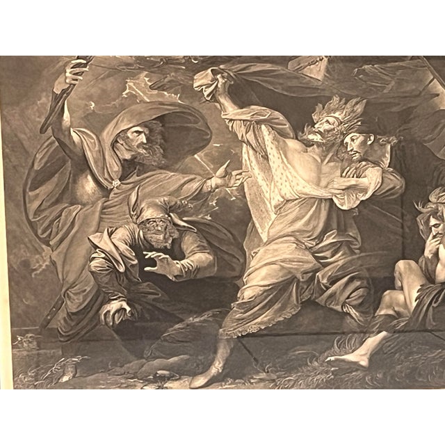 1793 William Sharp After Benjamin West “King Lear” Boydell Shakespeare Gallery Engraving, Framed For Sale - Image 4 of 11