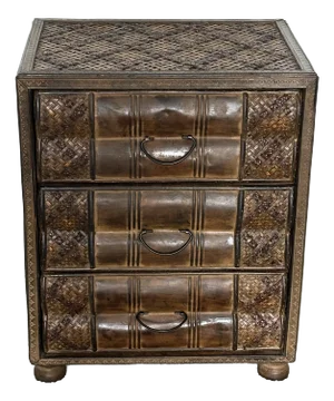 Small Chinese 3 Drawer Chest as Drinks Table