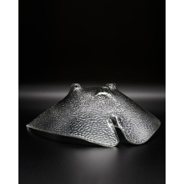 Textured Glass Centerpiece Bowl from Peill & Putzler, Germany, 1970s For Sale - Image 9 of 12