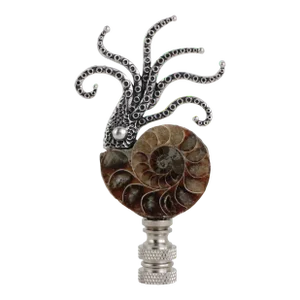 Ammonite Fossil Sea Monster Lamp Finial