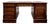 English Partner Desk with Burgundy Leather Top For Sale