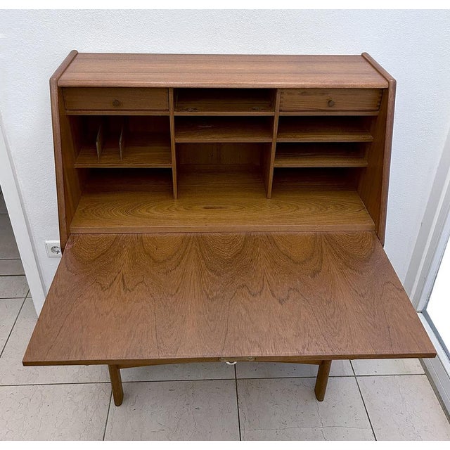 Vintage Secretaire in Teak from Bernhard Pedersen & Søn For Sale - Image 13 of 18