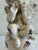 Vintage Crackle Glaze Ceramic Cherub Statue For Sale - Image 4 of 12
