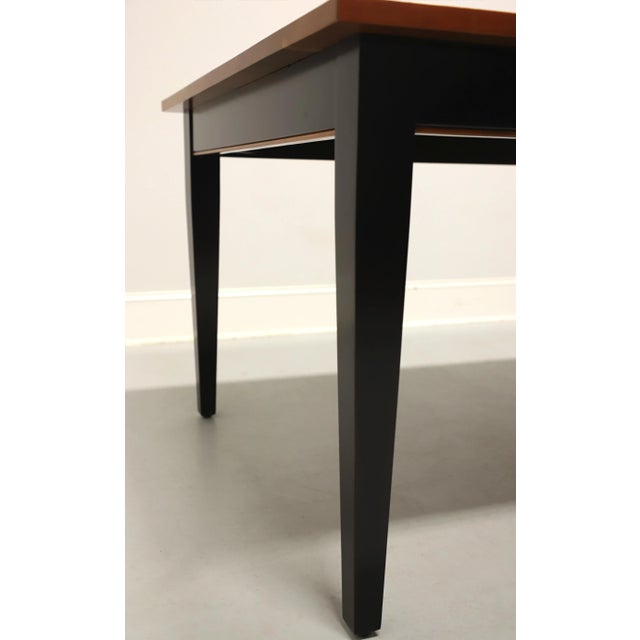 Wood Robert Bergelin Custom Solid Cherry Mission Dining Table With Ebony Base For Sale - Image 7 of 9