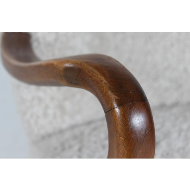 Brown Danish Art Deco Lounge Chair in Beech and Sheepskin in the style of Viggo Boesen for Fritz Hansen, 1940s For Sale - Image 8 of 18