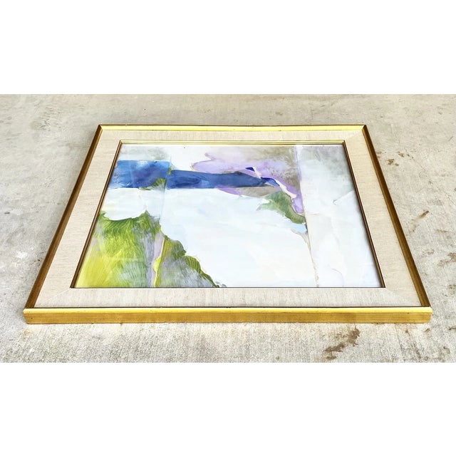 White 1969 John William Guerin “Cypriot” Framed Original Oil on Paper For Sale - Image 8 of 10
