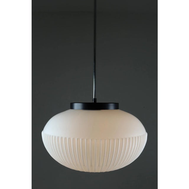 Large Mid-Century Opaline Glass Pendant, 1960s For Sale - Image 4 of 10