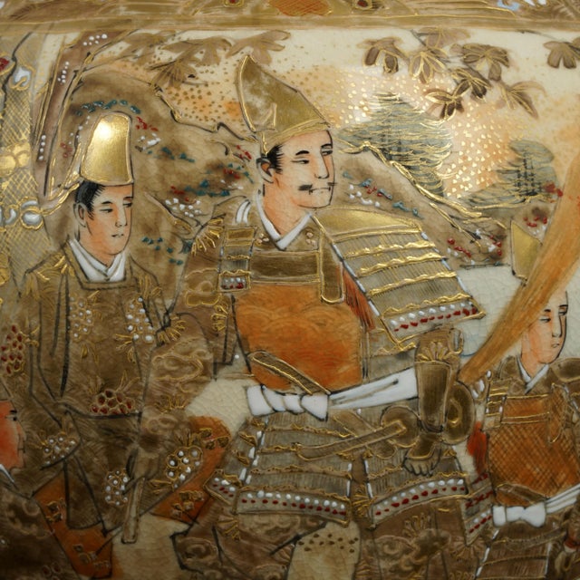 Ceramic Early 20th Century Japanese Meiji Satsuma Gilt Ginger Jar For Sale - Image 7 of 11