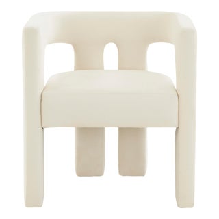 Sloane Cream Velvet Chair For Sale