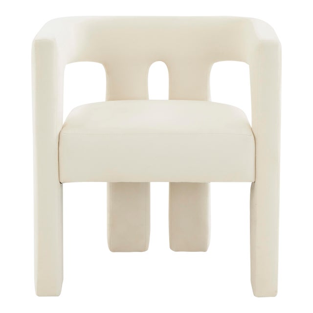 Sloane Cream Velvet Chair For Sale