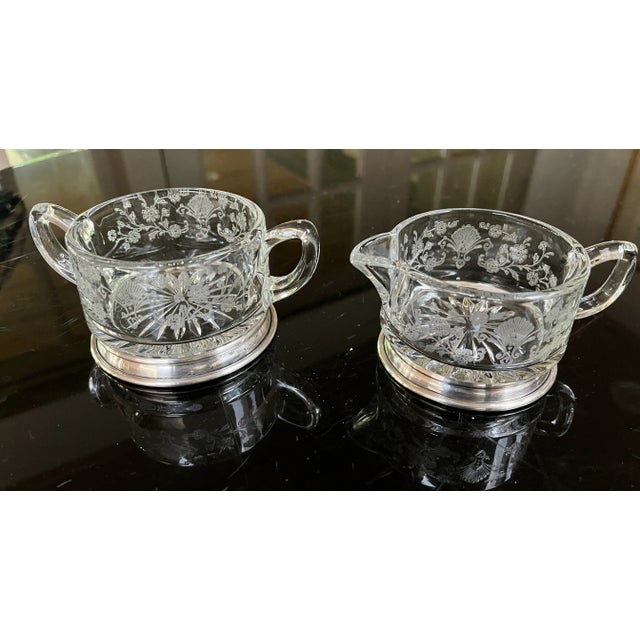 Vintage Duncan & Miller First Love Sugar and Creamer For Sale In Dallas - Image 6 of 12