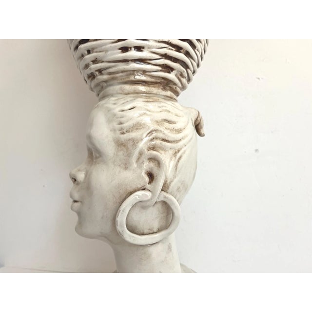 Figural Head Lamp & Shade For Sale - Image 9 of 12