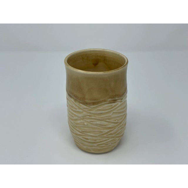 Artisan Handmade Textured Ceramic Tumbler Mug For Sale - Image 4 of 8