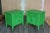 Pair of Mid-Century solid built walnut nightstands These nightstands are newly lacquered in a satin green Dimensions:...