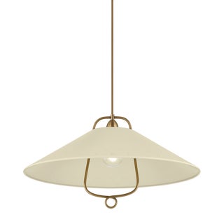 Hudson Valley Lighting Pawley 23.5 in. 1 Light Pendant in Historic Bronze and Soft Sand Finish For Sale