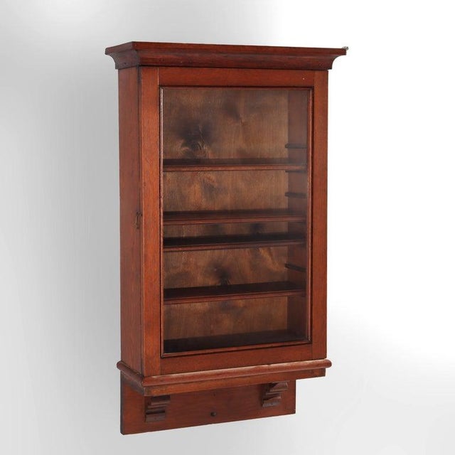 Walnut Hanging Curio Cabinet 20thC For Sale - Image 9 of 12