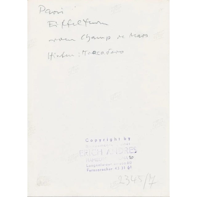 Silver Gelatine Print by Erich Andres, ca 1950. Andres was born 1905 in Germany and passed away 1992. He started his...