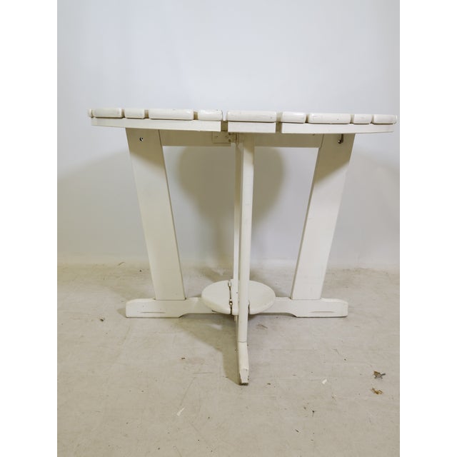 Mid-Century Modern Vintage Wooden Riviera Folding Garden Table from Triconfort, 1970s For Sale - Image 3 of 7