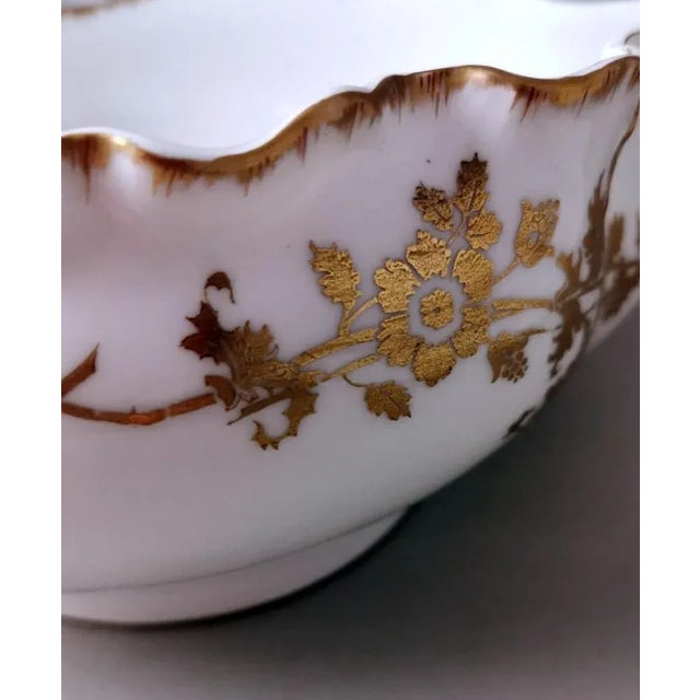 French Porcelain Salad Bowl with Tray from Haviland & Co. Limoges, 1902, Set of 2 For Sale - Image 11 of 13