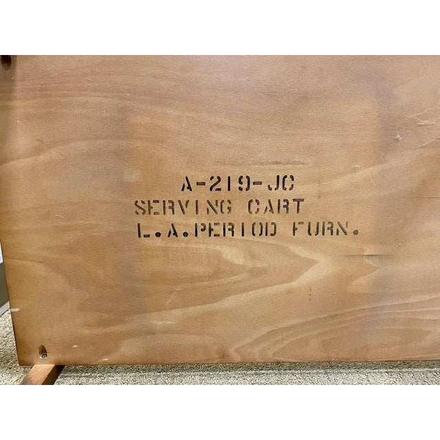 Wood Mid-Century L. A. Period Furniture Serving Cart For Sale - Image 7 of 9