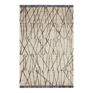 Chris Loves Julia x Loloi Alice Rug Cream / Charcoal 18" x 18" Sample Rug For Sale