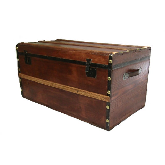 19th Century Civil War Era Carriage Trunk For Sale - Image 4 of 7